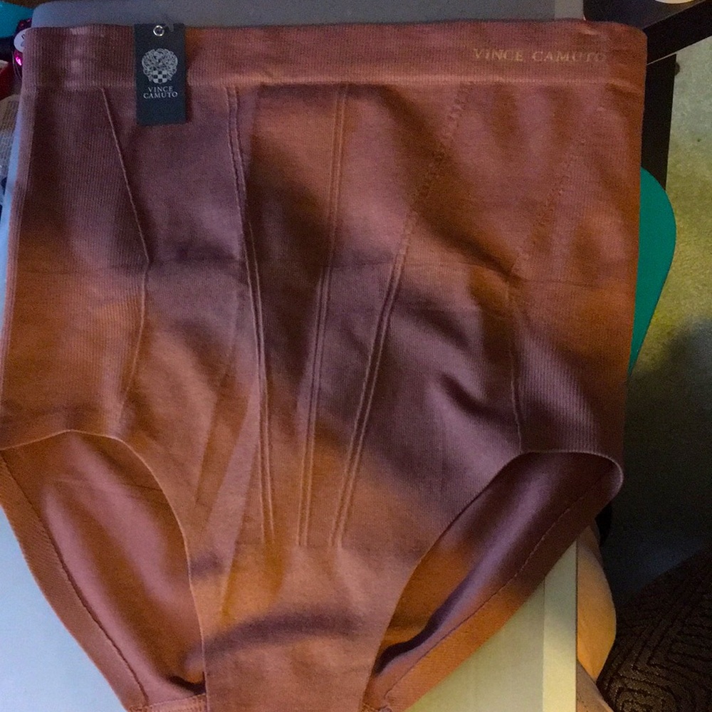 Vince Camuto Shapewear Tummy Bottom Brown Brief M medium NWT Panties